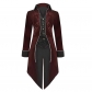 2022 European and American new Halloween tuxedo medieval retro clothing mid-length punk men's coat