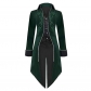 2022 European and American new Halloween tuxedo medieval retro clothing mid-length punk men's coat