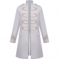New foreign trade European and American men's Phnom Penh coat fashion steam retro embroidered men's uniform stand collar clothing