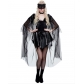 2022 Halloween new product death goddess hell goddess witch demon vampire uniform black bat ball party dress