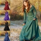 European and American popular women's clothing 2022 medieval retro dress women's long-sleeved costumes