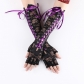 European and American sexy lace strap gloves nail buckle wedding prom half finger etiquette gloves missing finger gloves