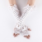 European and American sexy lace strap gloves nail buckle wedding prom half finger etiquette gloves missing finger gloves