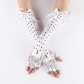 European and American sexy lace strap gloves nail buckle wedding prom half finger etiquette gloves missing finger gloves