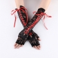 European and American sexy lace strap gloves nail buckle wedding prom half finger etiquette gloves missing finger gloves