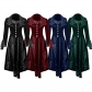 Gothic women's retro coat plus size stage performance cosplay medieval punk women's clothing