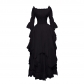 Medieval lace bell sleeve dress dress retro gothic dress cosplay prom princess dress