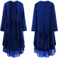 2022 European and American new fashionable velvet cardigan jacket stitching chiffon jacket