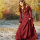 European and American popular women's clothing 2022 medieval retro dress women's long-sleeved costumes