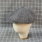 Large size octagonal hat men's retro plaid autumn and winter hat beret simple fashion British newsboy painter hat women