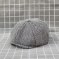 Large size octagonal hat men's retro plaid autumn and winter hat beret simple fashion British newsboy painter hat women