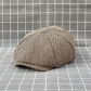 Large size octagonal hat men's retro plaid autumn and winter hat beret simple fashion British newsboy painter hat women