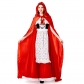 2022 New Halloween Cosplay Little Red Riding Hood Costume European Fairy Tale Scarlet Queen Dress