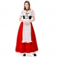 2022 New Halloween Cosplay Little Red Riding Hood Costume European Fairy Tale Scarlet Queen Dress