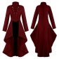 2022 New Medieval Dress Tuxedo Women's Lapel Irregular Hem Retro Long Top