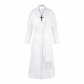 Solid color priest cos clothing Halloween Christian priest medieval retro cosplay costume