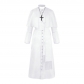 Solid color priest cos clothing Halloween Christian priest medieval retro cosplay costume
