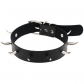 European and American jewelry nightclub queen punk style spike rivet leather collar female neckband collarbone necklace