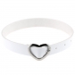 Harajuku Soft Girl PU Leather Punk Gothic Peach Heart Love Buckle Collar Female Neck Strap Clavicle Necklace