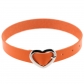 Harajuku Soft Girl PU Leather Punk Gothic Peach Heart Love Buckle Collar Female Neck Strap Clavicle Necklace