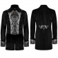2022 European and American new Halloween tuxedo medieval retro clothing mid-length punk men's coat