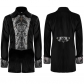 2022 European and American new Halloween tuxedo medieval retro clothing mid-length punk men's coat