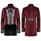 2022 European and American new Halloween tuxedo medieval retro clothing mid-length punk men's coat