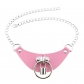New punk gothic creative leather O-shaped lock collar personality exaggerated ring neck chain collarbone necklace