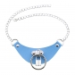 New punk gothic creative leather O-shaped lock collar personality exaggerated ring neck chain collarbone necklace