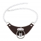 New punk gothic creative leather O-shaped lock collar personality exaggerated ring neck chain collarbone necklace