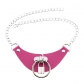 New punk gothic creative leather O-shaped lock collar personality exaggerated ring neck chain collarbone necklace