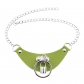 New punk gothic creative leather O-shaped lock collar personality exaggerated ring neck chain collarbone necklace