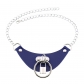 New punk gothic creative leather O-shaped lock collar personality exaggerated ring neck chain collarbone necklace