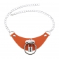 New punk gothic creative leather O-shaped lock collar personality exaggerated ring neck chain collarbone necklace