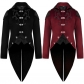 European and American new Halloween tuxedo medieval retro costume mid-length punk men's coat