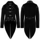 European and American new Halloween tuxedo medieval retro costume mid-length punk men's coat