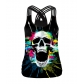 2022 Halloween European and American costumes cross-border 3D horror skull digital printing vest