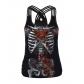 2022 Halloween European and American costumes cross-border 3D horror skull digital printing vest