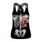 2022 Halloween European and American costumes cross-border 3D horror skull digital printing vest