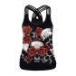 2022 Halloween European and American costumes cross-border 3D horror skull digital printing vest