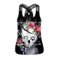 2022 Halloween European and American costumes cross-border 3D horror skull digital printing vest