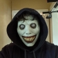 New Halloween Horror Mask COS Exorcist Smile White Face White Eyes Demon Mask