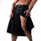 2022 new summer men's short skirt season short skirt apron Scottish utility skirt black knight