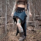 Medieval retro witch skirt fashion women's high waist elf skirt irregular skirt festival cosplay hippie skirt