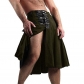 2022 new summer men's short skirt season short skirt apron Scottish utility skirt black knight