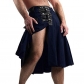 2022 new summer men's short skirt season short skirt apron Scottish utility skirt black knight