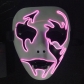 Luminous mask vibrato led slit mouth fork eyes horror scary death cover face luminous mask