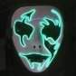 Luminous mask vibrato led slit mouth fork eyes horror scary death cover face luminous mask