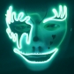 Halloween LED mask Douyin technology flow with the same props Fluorescent V-word horror luminous mask flashing