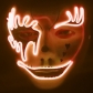 Halloween LED mask Douyin technology flow with the same props Fluorescent V-word horror luminous mask flashing